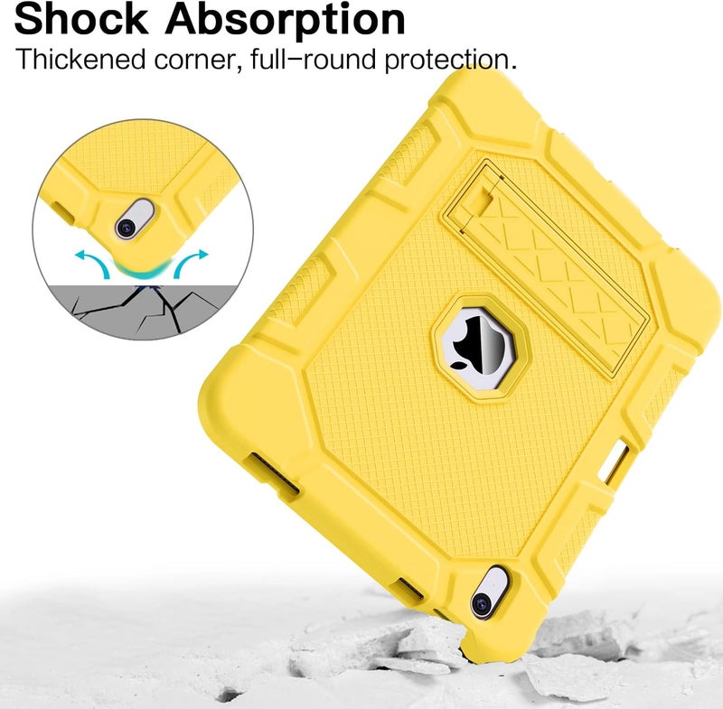 Azzsy Case for iPad (A16) 11th Generation 11 Inch 2025 / iPad 10th Generation 10.9 Inch 2022, [Built-in Pencil Holder] Heavy Duty Shockproof Rugged Protective Case, Yellow - Image 5